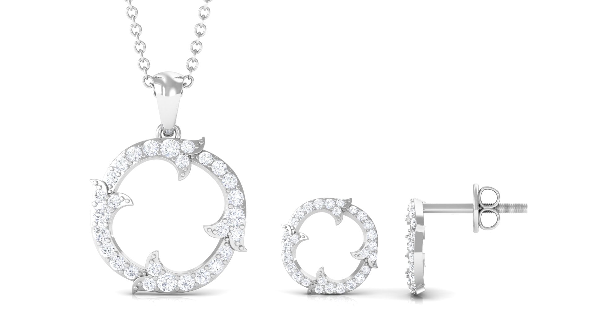 Rosec Jewels-Animal Inspired Diamond Necklace and Earrings Set