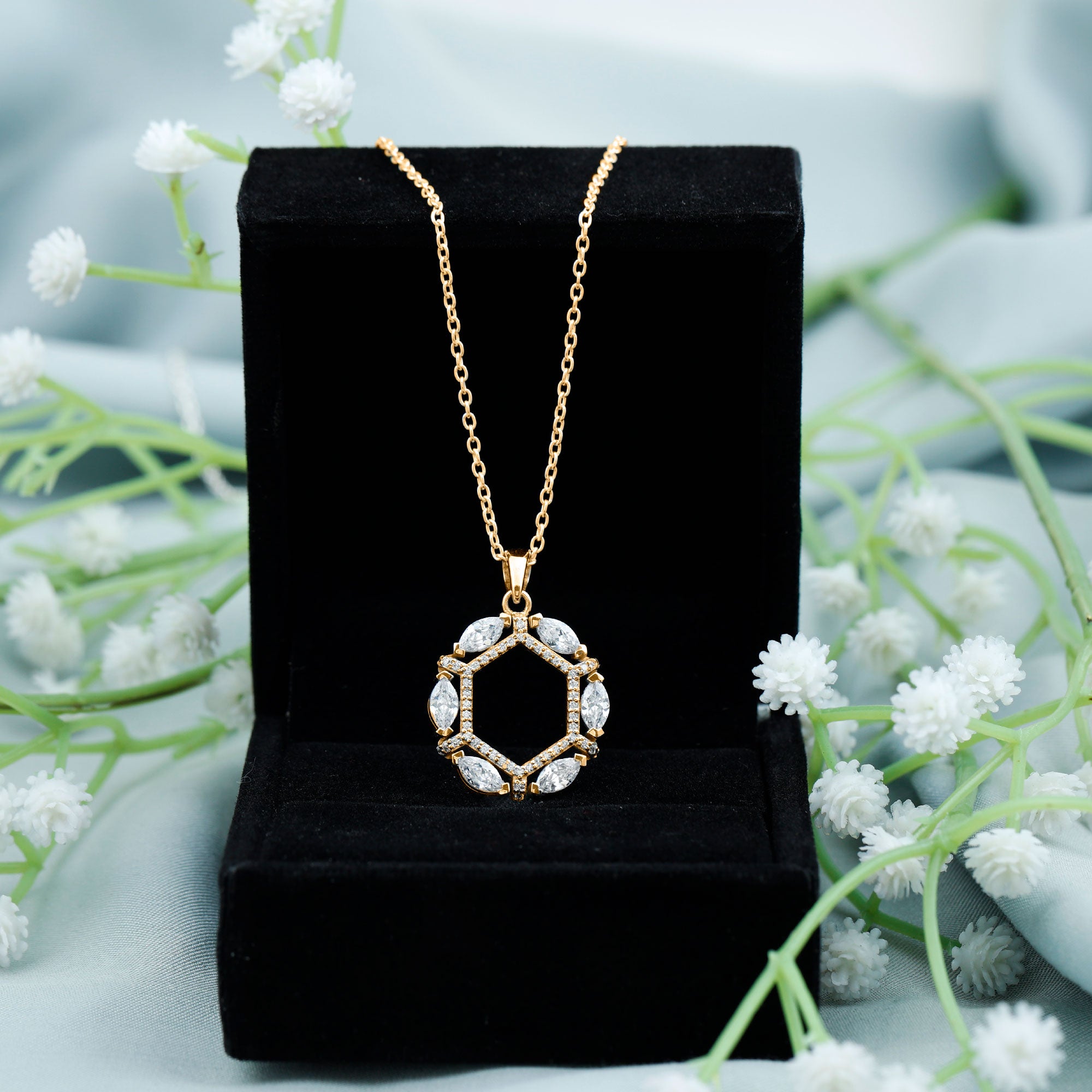 Vintage Style Lab Grown Diamond Wedding Designer Pendant Lab - ( EF-VS ) - Rosec Jewels