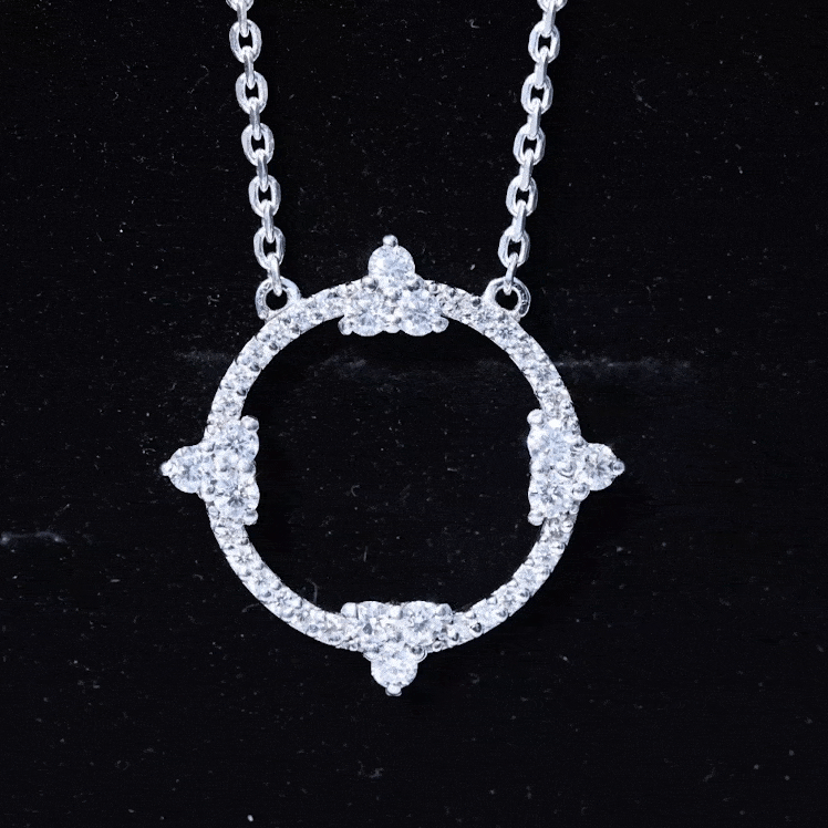 Certified Lab Grown Diamond Circle of Life Necklace Lab - ( EF-VS ) - Rosec Jewels