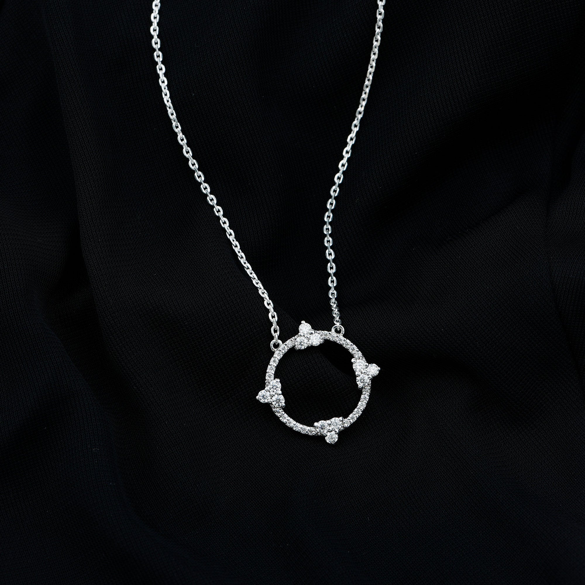 Certified Lab Grown Diamond Circle of Life Necklace Lab - ( EF-VS ) - Rosec Jewels