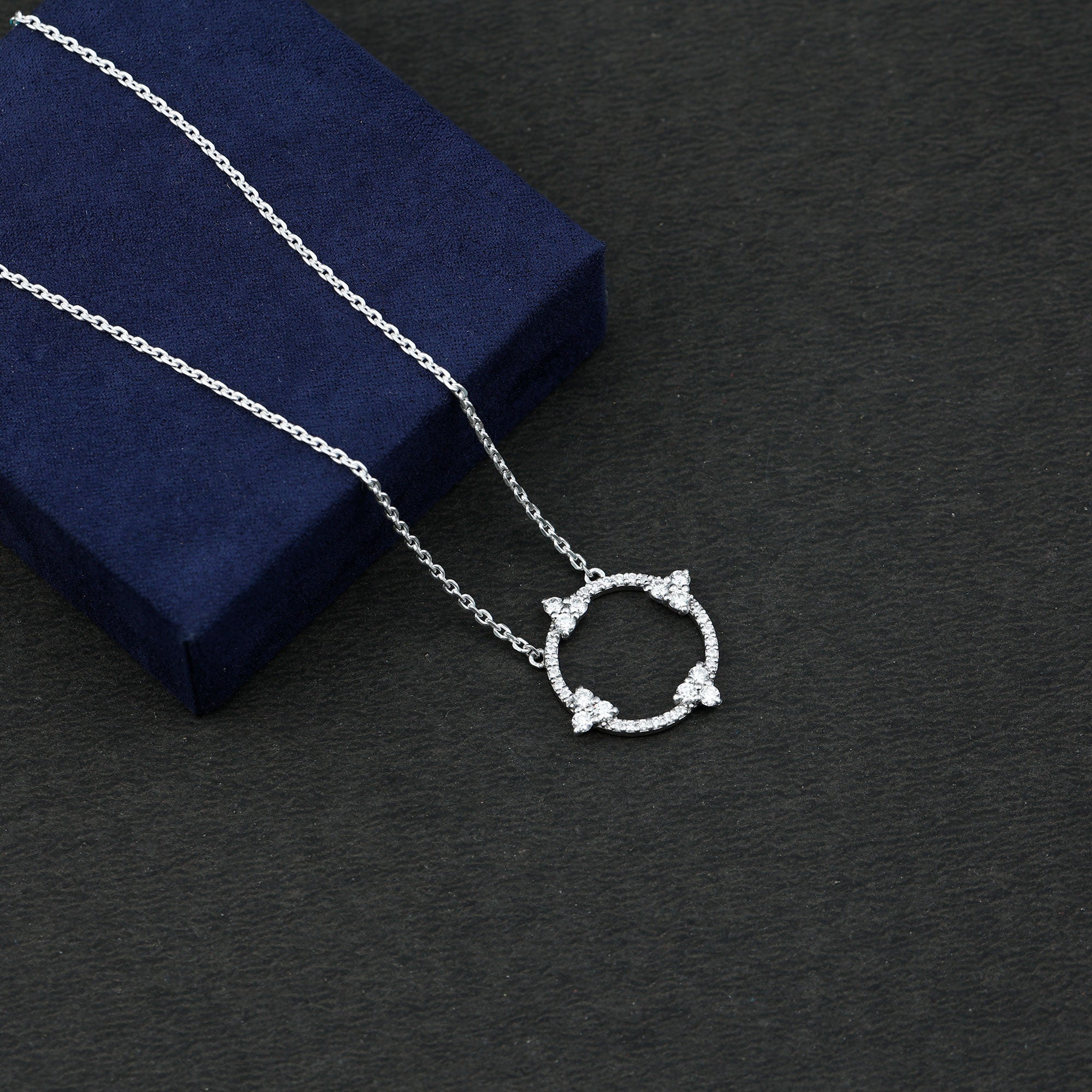 Certified Lab Grown Diamond Circle of Life Necklace Lab - ( EF-VS ) - Rosec Jewels