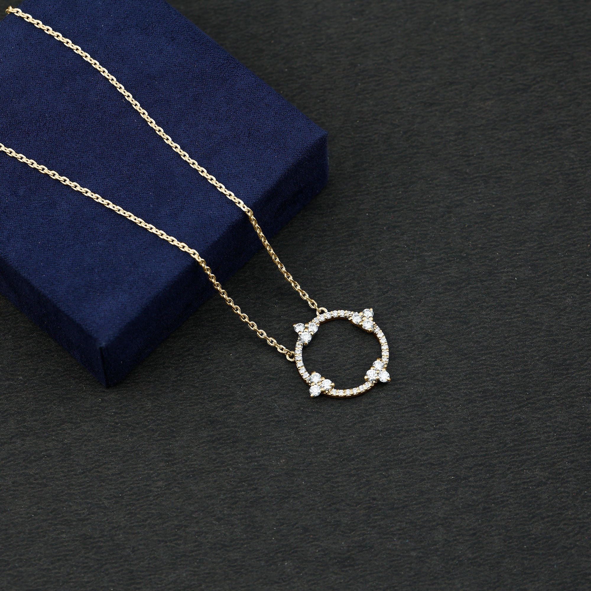 Certified Lab Grown Diamond Circle of Life Necklace Lab - ( EF-VS ) - Rosec Jewels