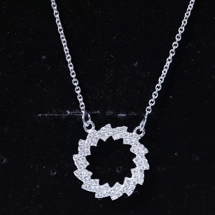 Lab Grown Diamond Designer Eternity Necklace Lab - ( EF-VS ) - Rosec Jewels