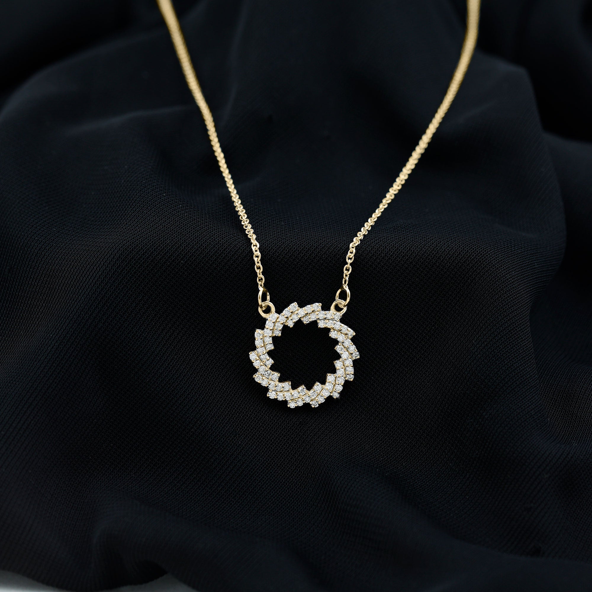 Lab Grown Diamond Designer Eternity Necklace Lab - ( EF-VS ) - Rosec Jewels
