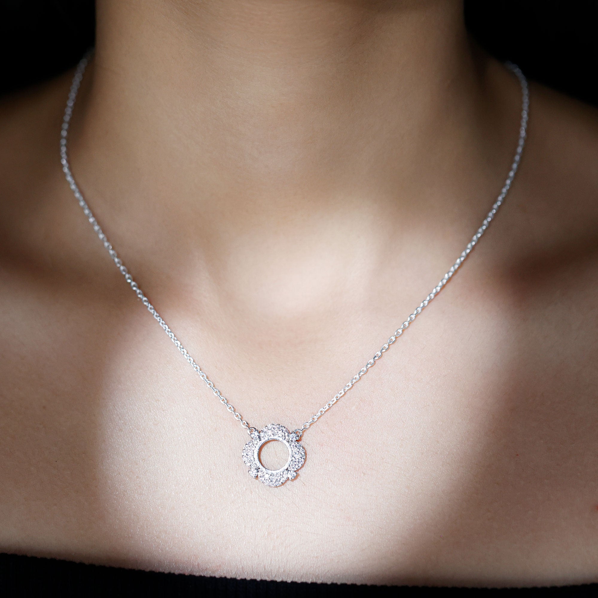Certified Lab Grown Diamond Nature Inspired Necklace Lab - ( EF-VS ) - Rosec Jewels