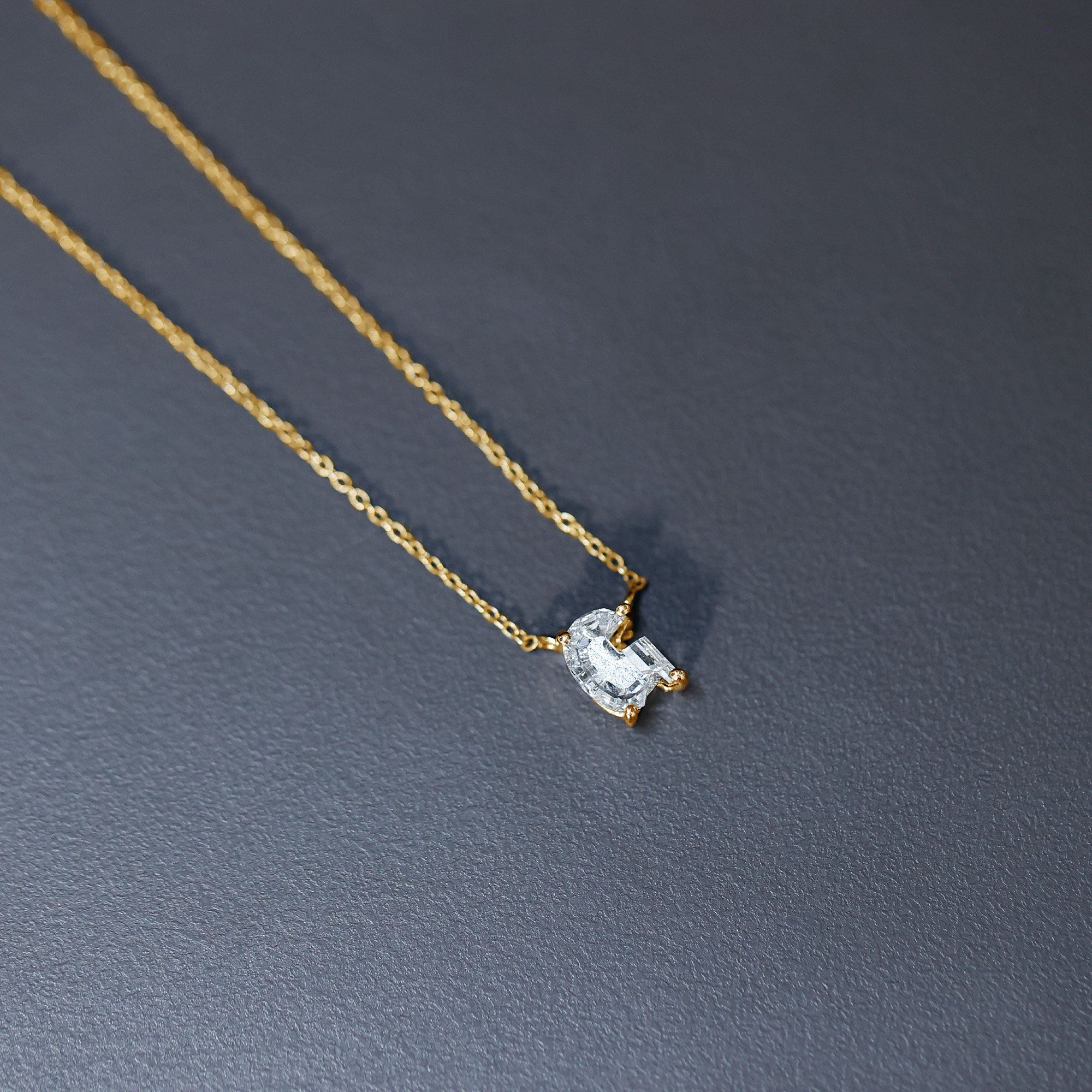Lab Grown Diamond 2 Carat G Initial Necklace for Women Lab - ( EF-VS ) - Rosec Jewels