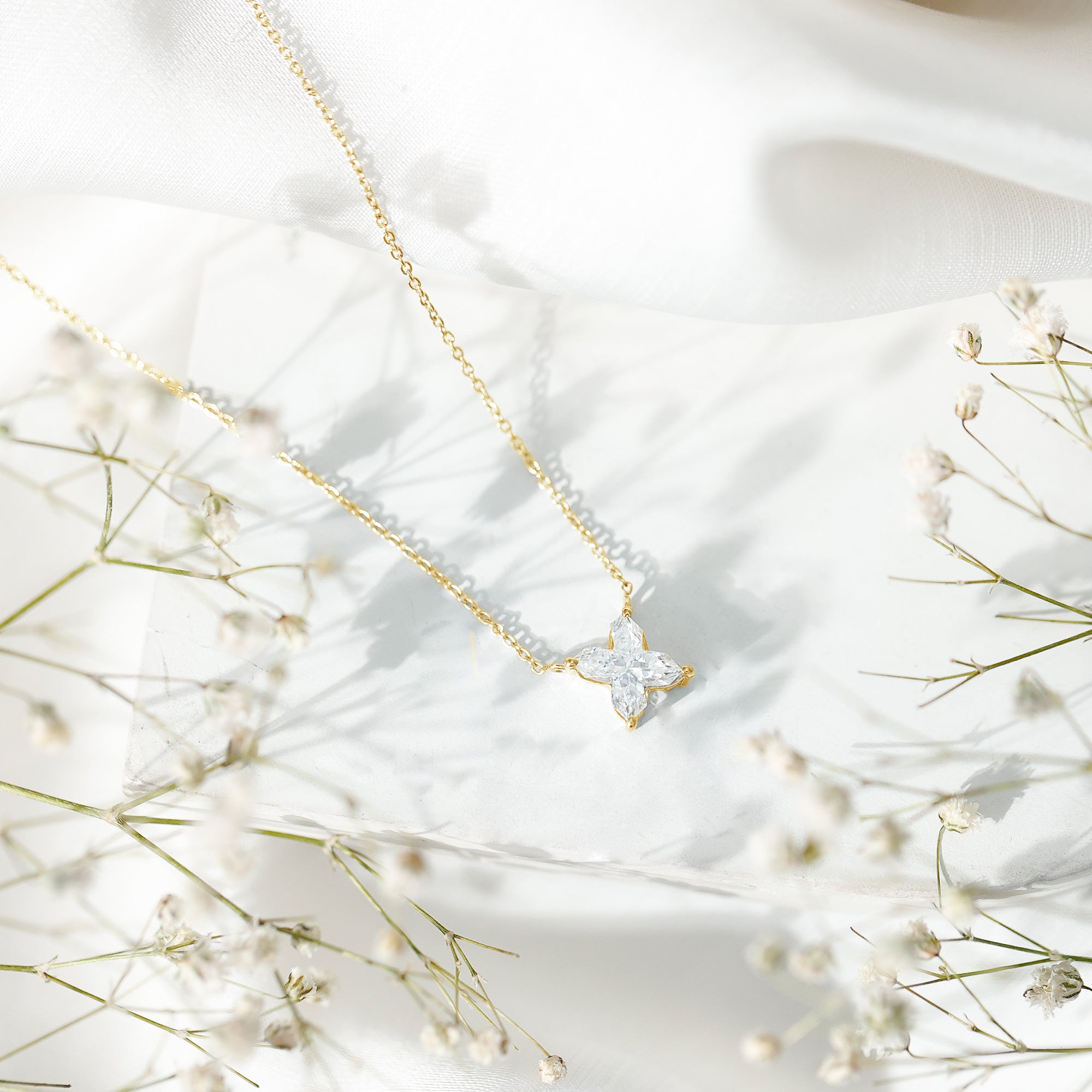 Initial X Necklace with Certified Lab Grown Diamond 2 Carat Lab - ( EF-VS ) - Rosec Jewels