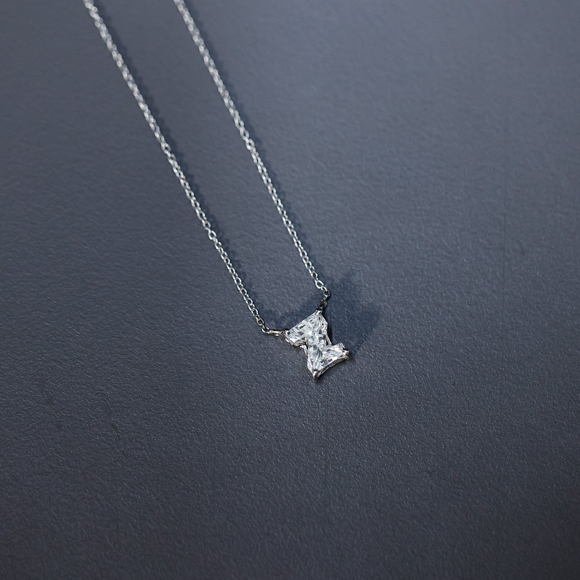 Certified Lab Grown 2 Carat Diamond Z Initial Necklace Lab - ( EF-VS ) - Rosec Jewels