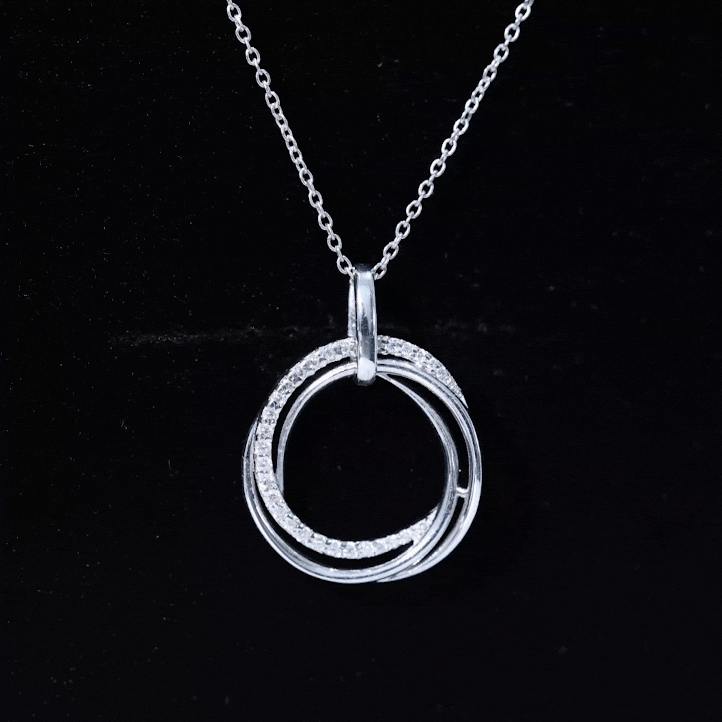Certified Diamond Eternity Circle Necklace For Her Natural - ( HI-SI ) - Rosec Jewels