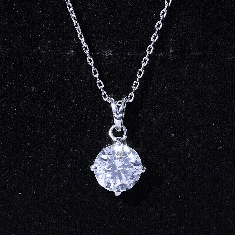 Certified Brilliant Cut Lab Grown 2 Carat Diamond Solitaire Necklace Lab - ( EF-VS ) - Rosec Jewels