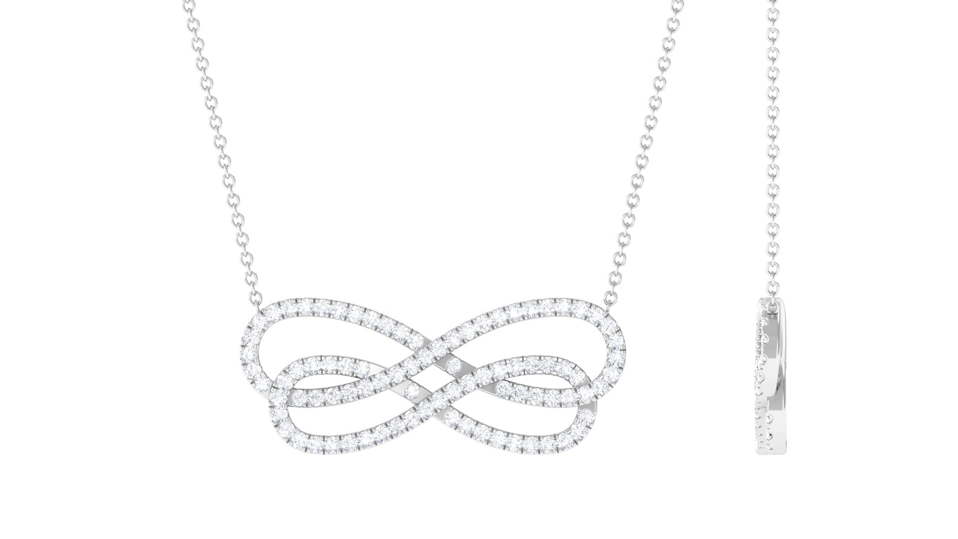 Rosec Jewels-Diamond Twin Infinity Interlock Necklace