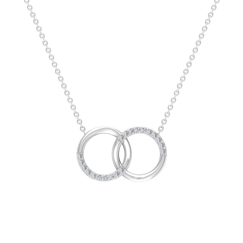 Certified Diamond Circle Pendant Necklace Lab - ( EF-VS ) - Rosec Jewels