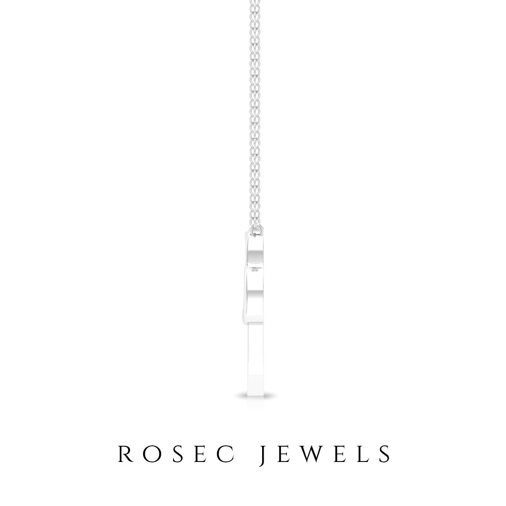 Rosec Jewels-1/4 CT Interlocking Heart Diamond Pendant in Gold