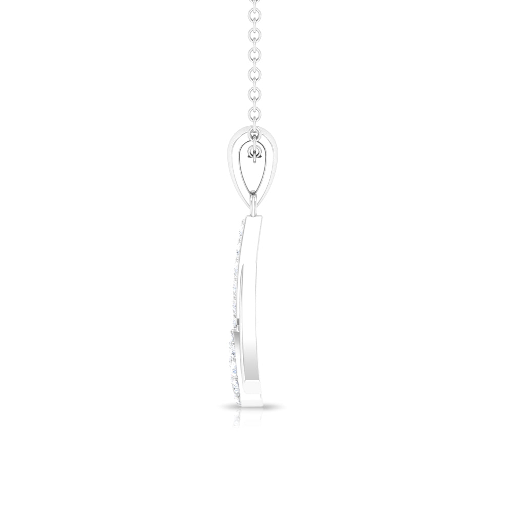 Rosec Jewels-Modern Round Cut Diamond Pendant Necklace