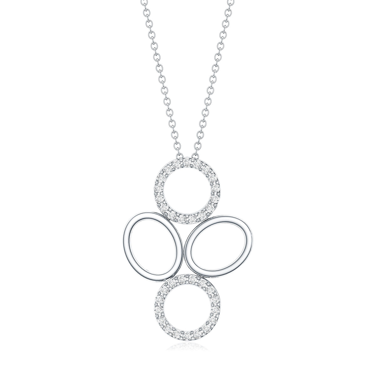 Certified Diamond Contemporary Necklace For Her Lab - ( EF-VS ) - Rosec Jewels