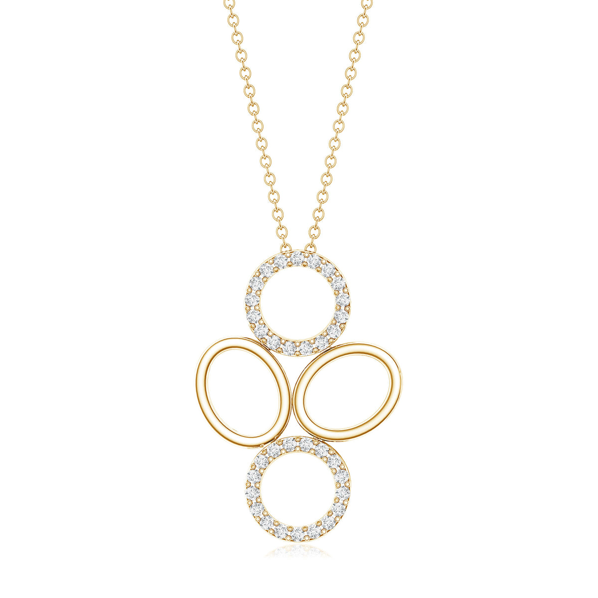Certified Diamond Contemporary Necklace For Her Lab - ( EF-VS ) - Rosec Jewels