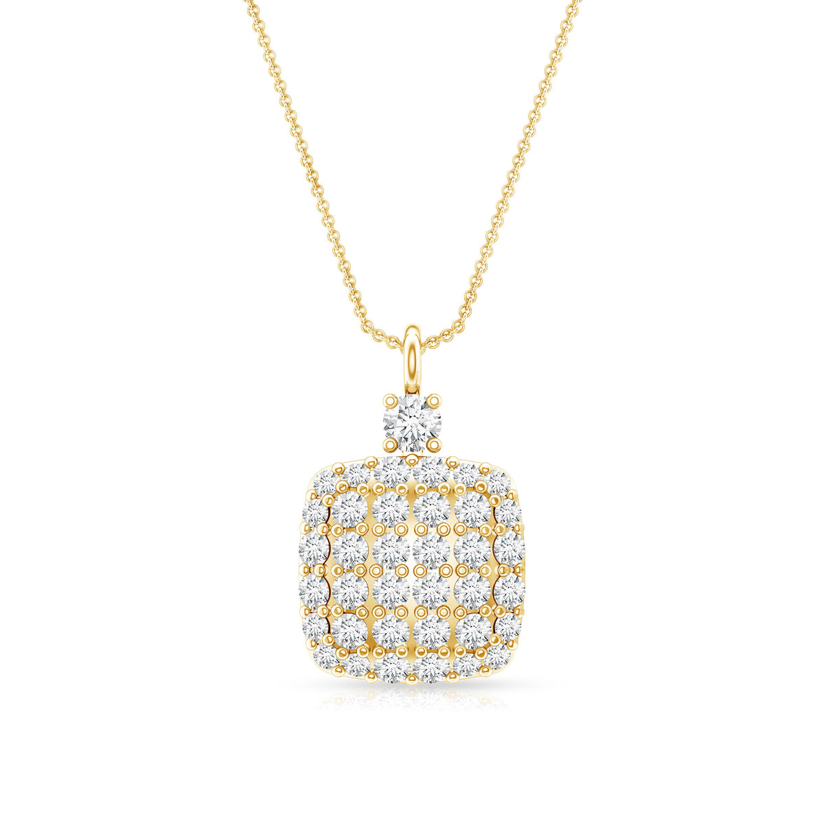 Certified Brilliant Cut Diamond Pendant Necklace Lab - ( EF-VS ) - Rosec Jewels