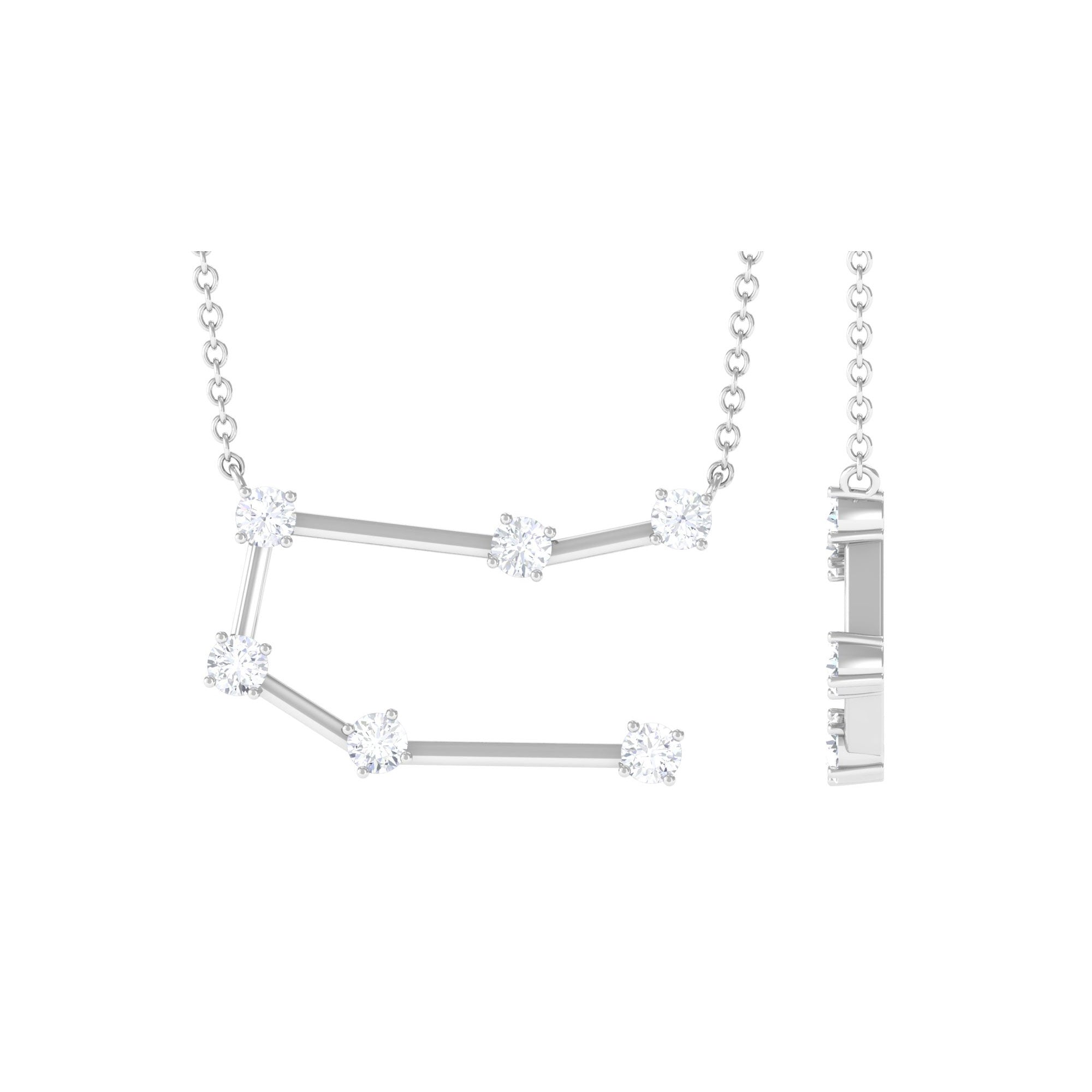 Moissanite Gemini Constellation Necklace - Rosec Jewels