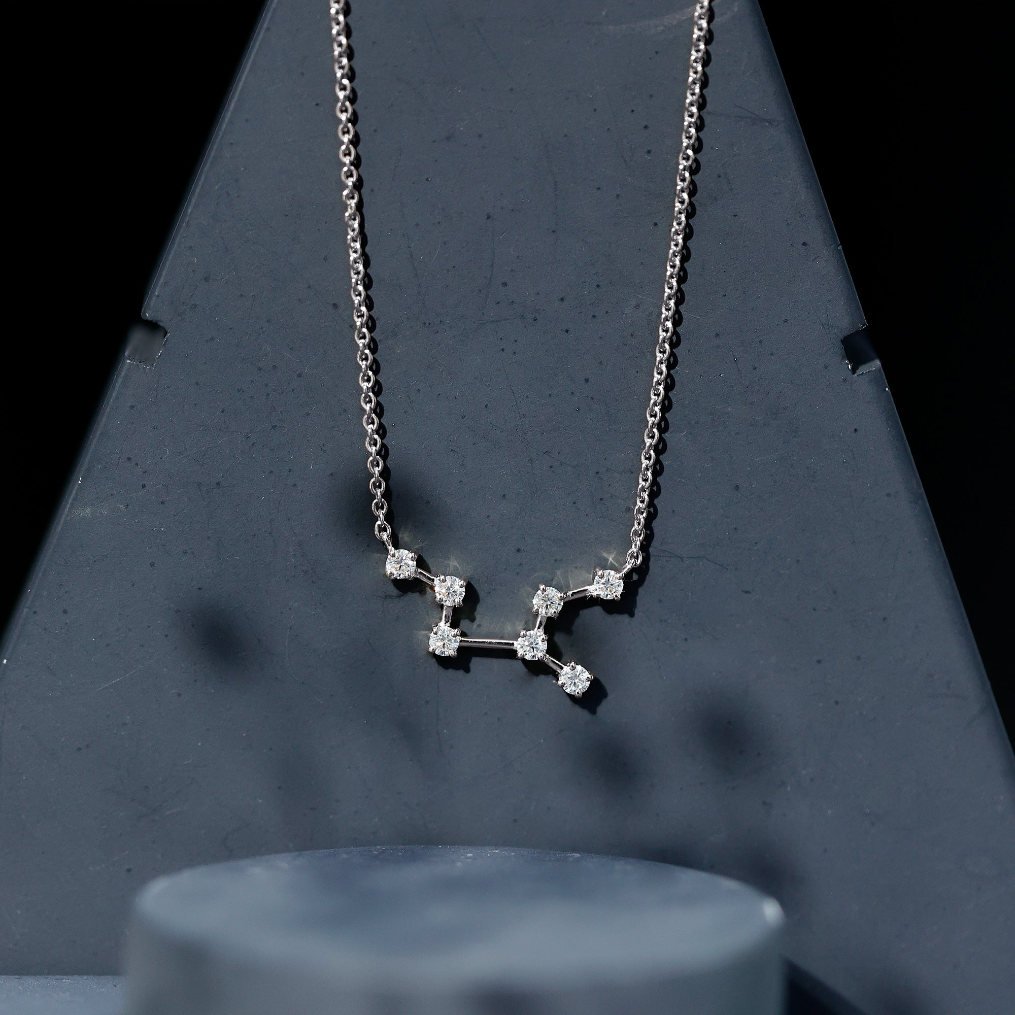 Moissanite Virgo Zodiac Constellation Necklace D-VS1 - Rosec Jewels