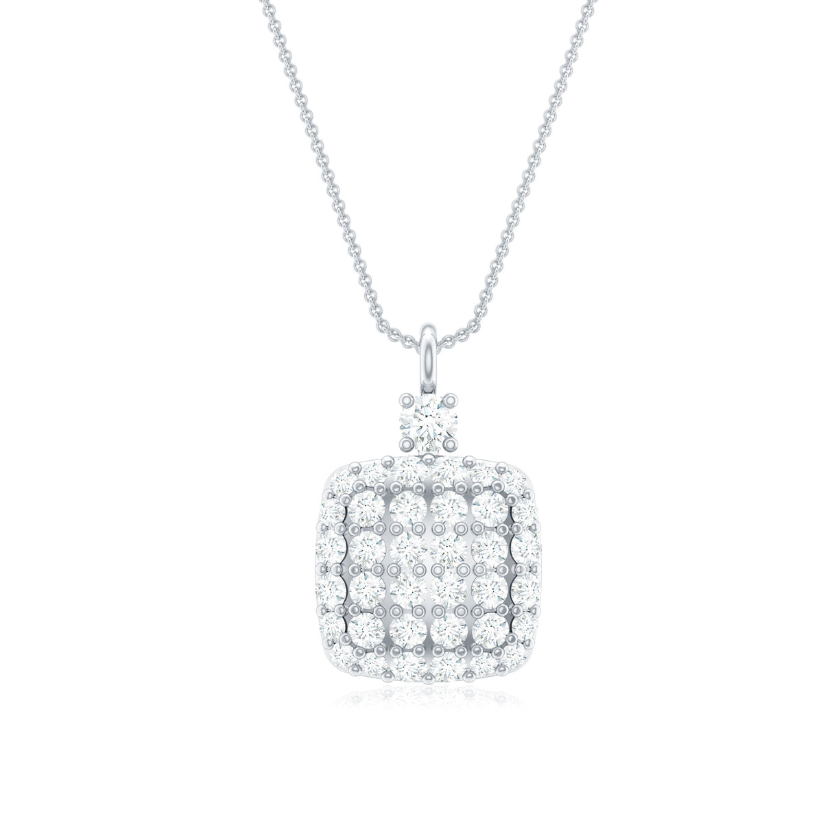 Certified Brilliant Cut Diamond Pendant Necklace Natural - ( HI-SI ) - Rosec Jewels