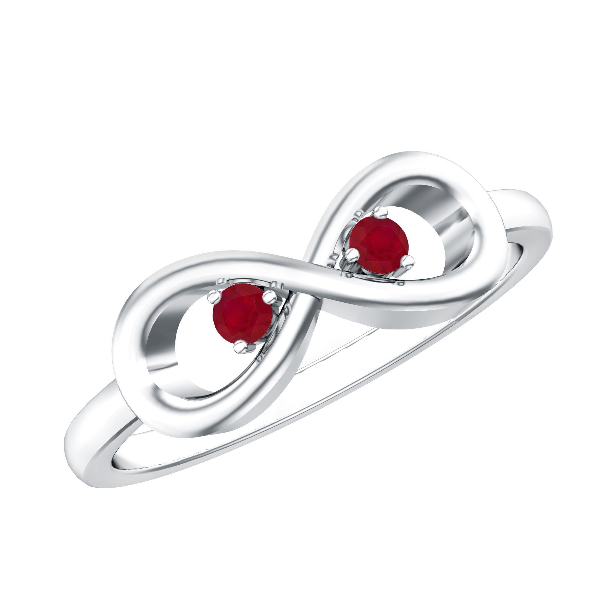 Natural Ruby Infinity Promise Ring for Women