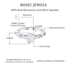 2 CT Moissanite Solitaire Engagement Ring For Women - Rosec Jewels