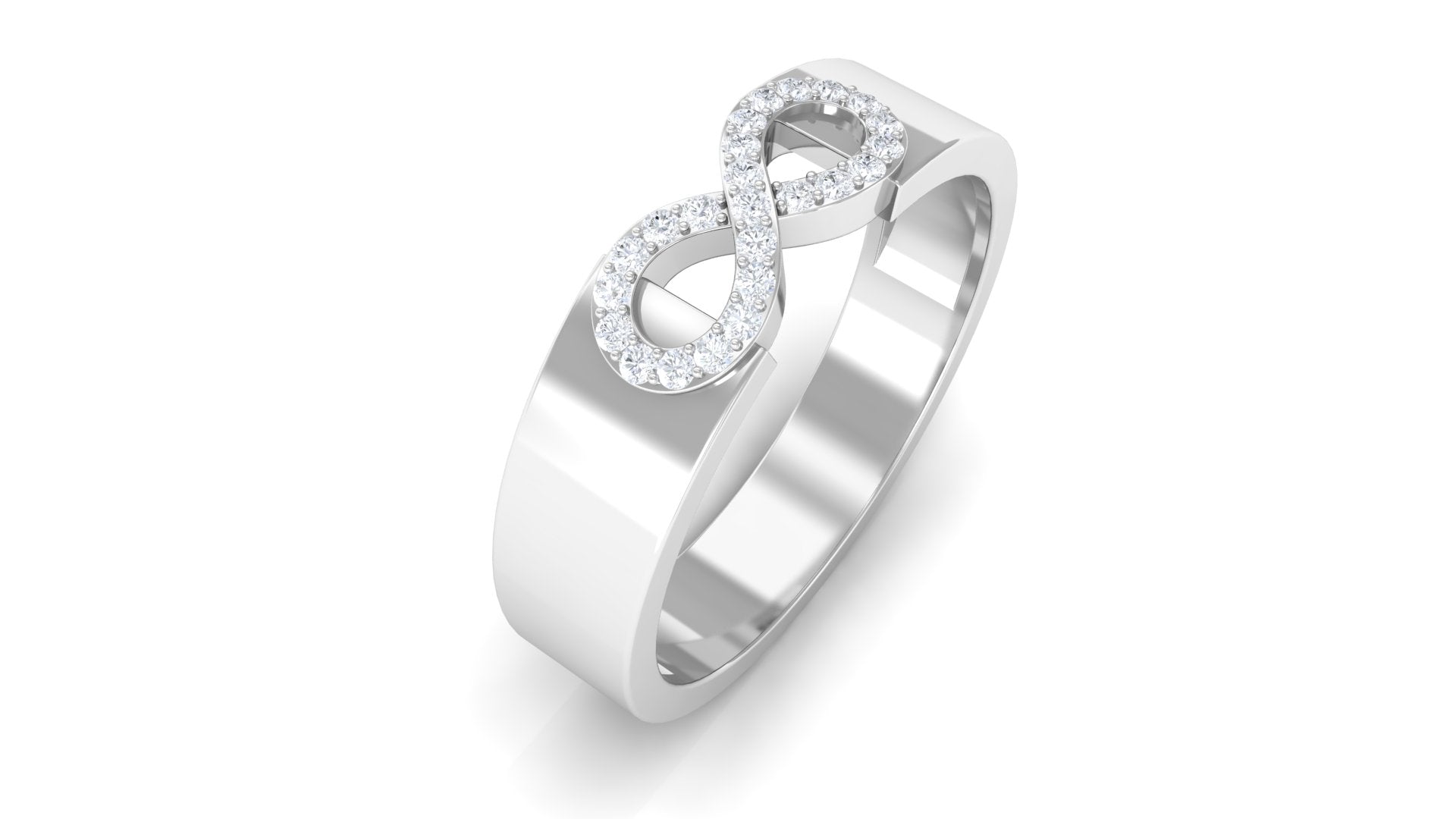 Rosec Jewels-Certified Natural Diamond Infinity Band Ring