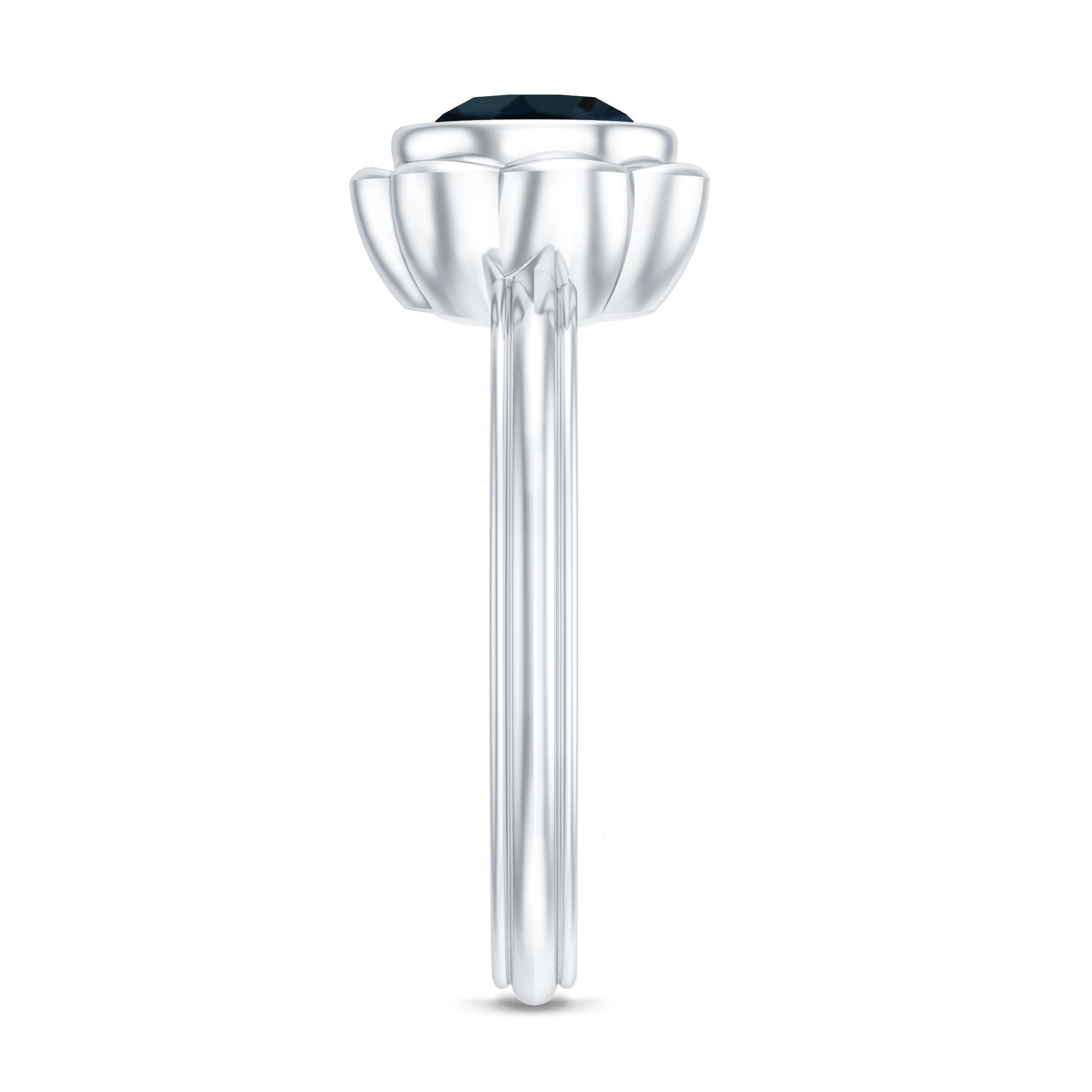 Rosec Jewels-Genuine 1.35 Carat London Blue Topaz Solitaire Engagement Ring