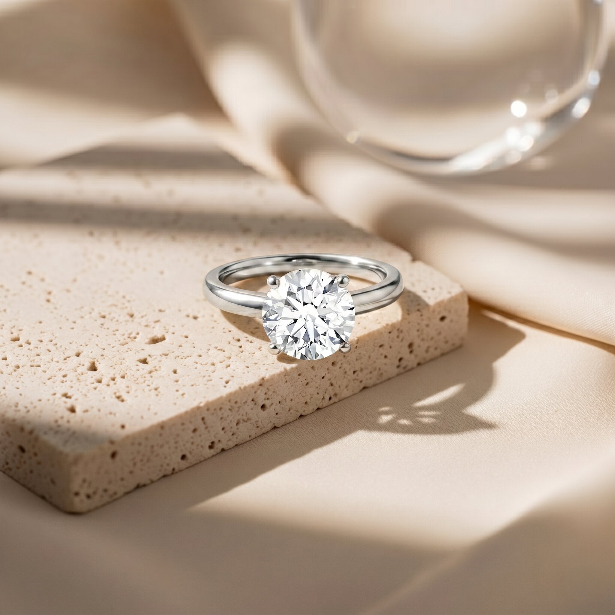 IGI Certified Lab Grown Diamond 2 Carat Engagement Ring for Women Lab - ( E-VS1 ) - Rosec Jewels
