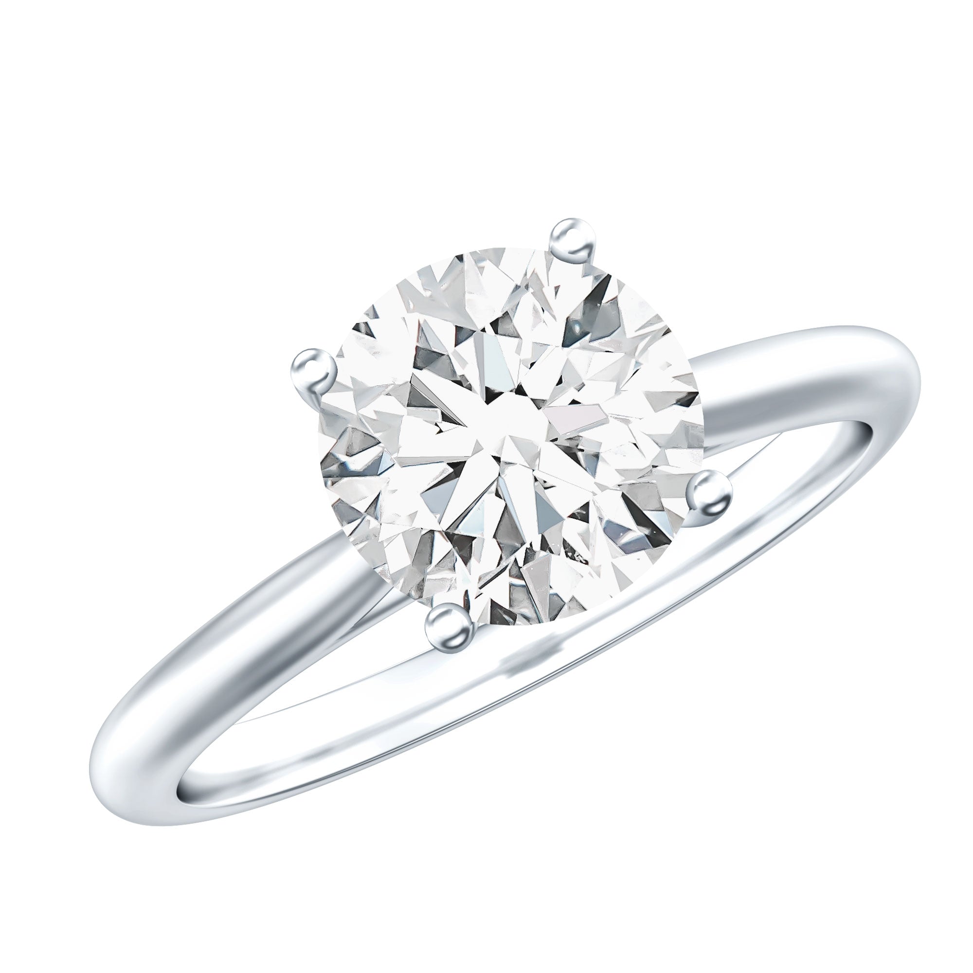 3 Carat IGI Certified Lab Grown Diamond Solitaire Engagement Ring Lab - ( E-VS1 ) - Rosec Jewels