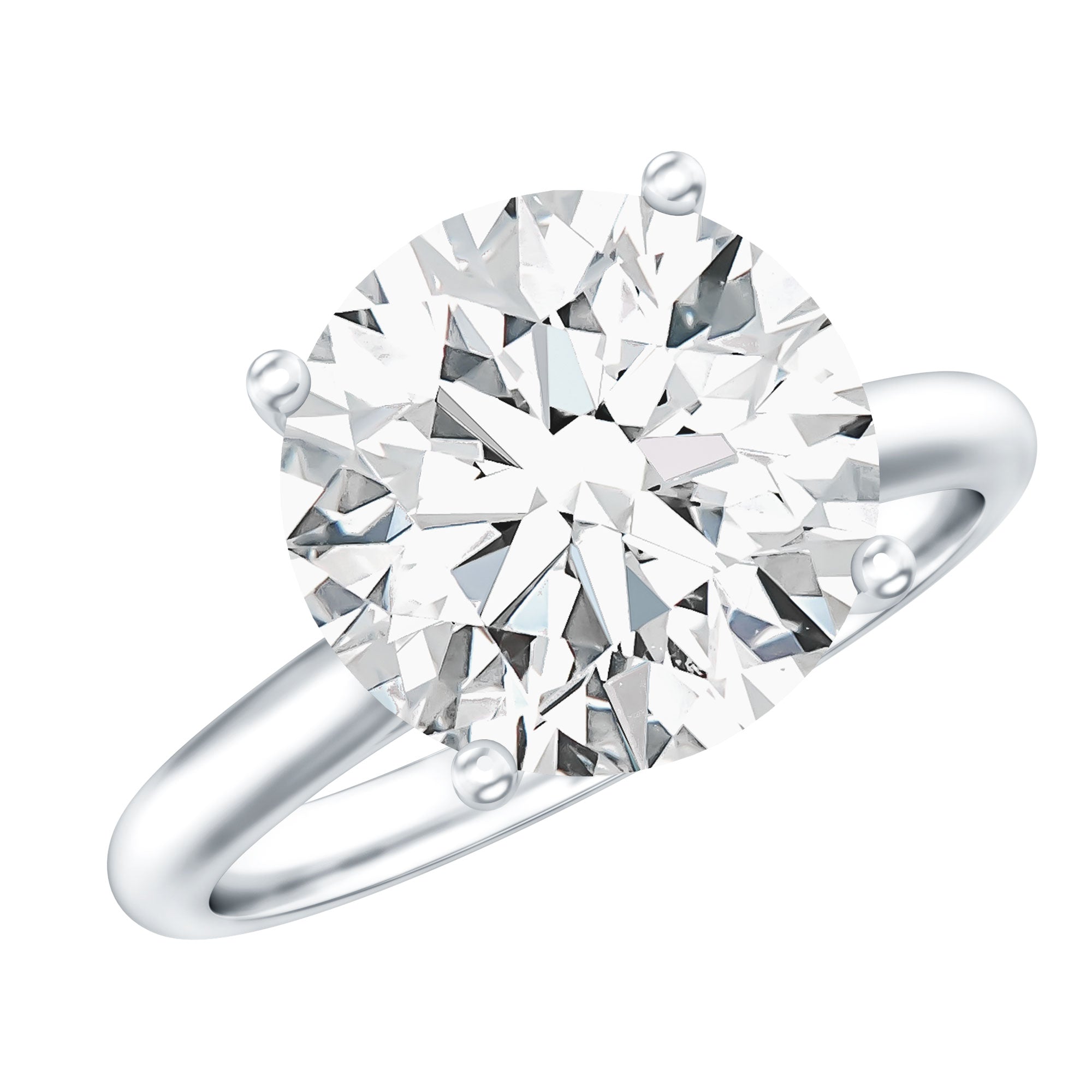 Lab Grown Diamond 5 Carat Engagement Ring with IGI Certificate Lab - ( E-VS1 ) - Rosec Jewels