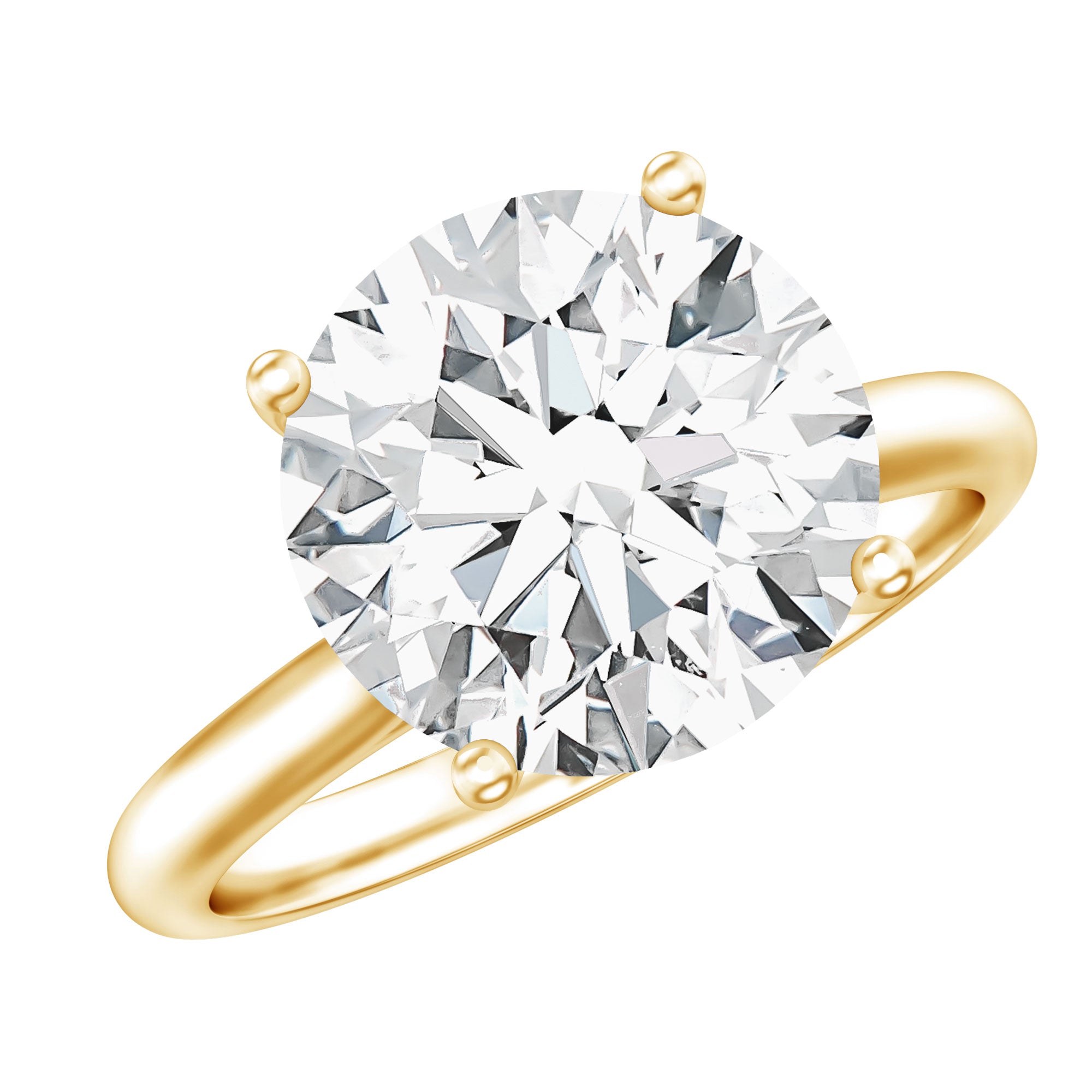 Lab Grown Diamond 5 Carat Engagement Ring with IGI Certificate Lab - ( E-VS1 ) - Rosec Jewels