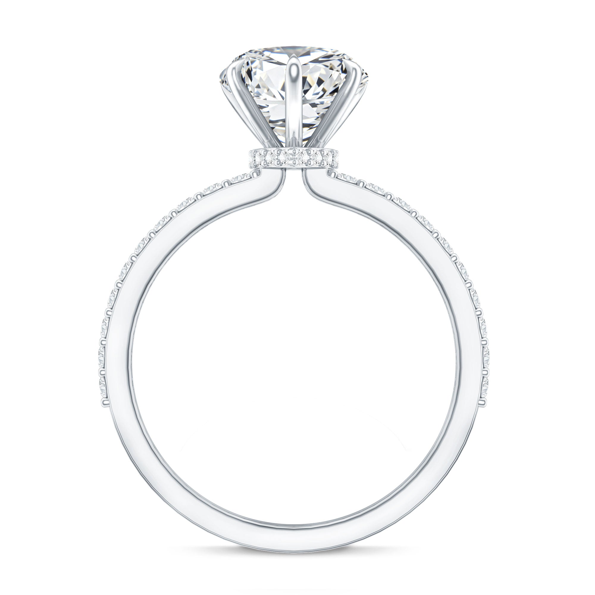Rosec Jewels-2 Carat Lab Grown Diamond Heart Engagement Ring for Her