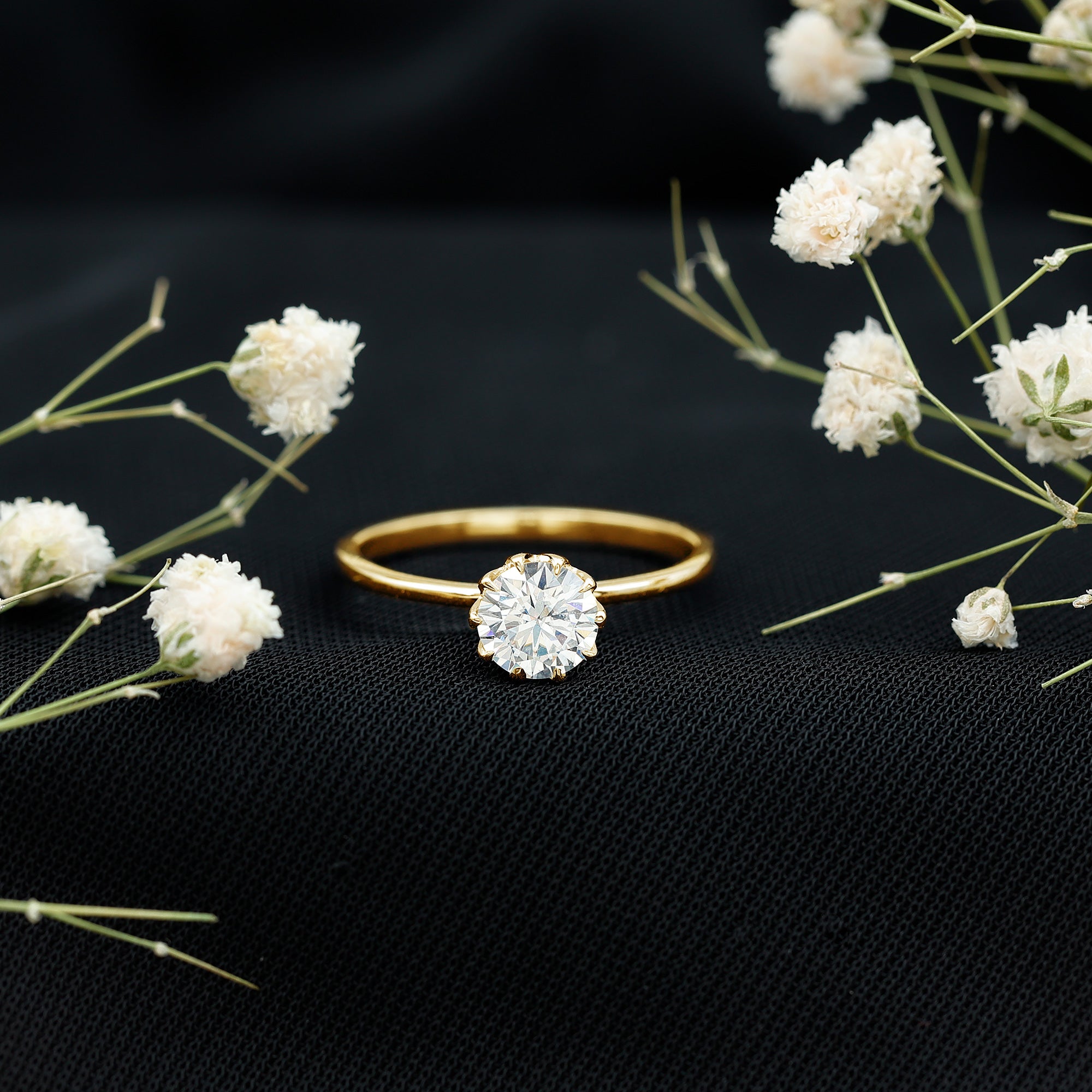 1 Carat Lab Diamond Engagement Ring with IGI Certificate Lab - ( E-VS1 ) - Rosec Jewels