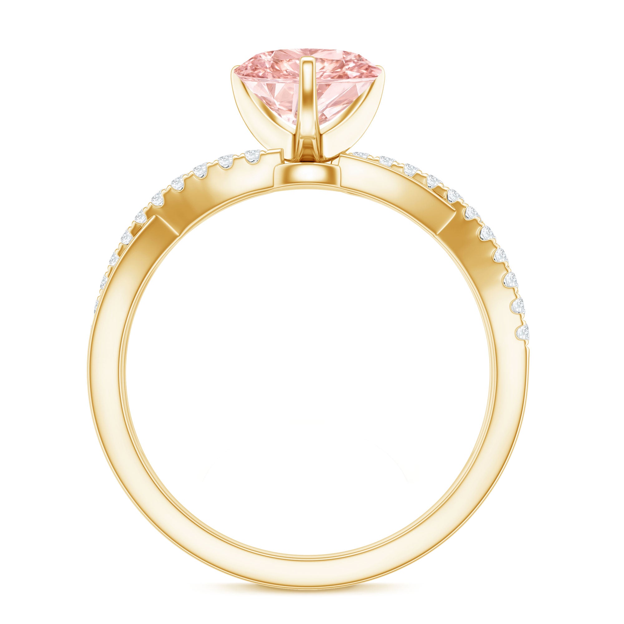 IGI Certified 1 CT Solitaire Lab Grown Pink Diamond Heart Engagement Ring Fancy Pink - VS1 - Rosec Jewels