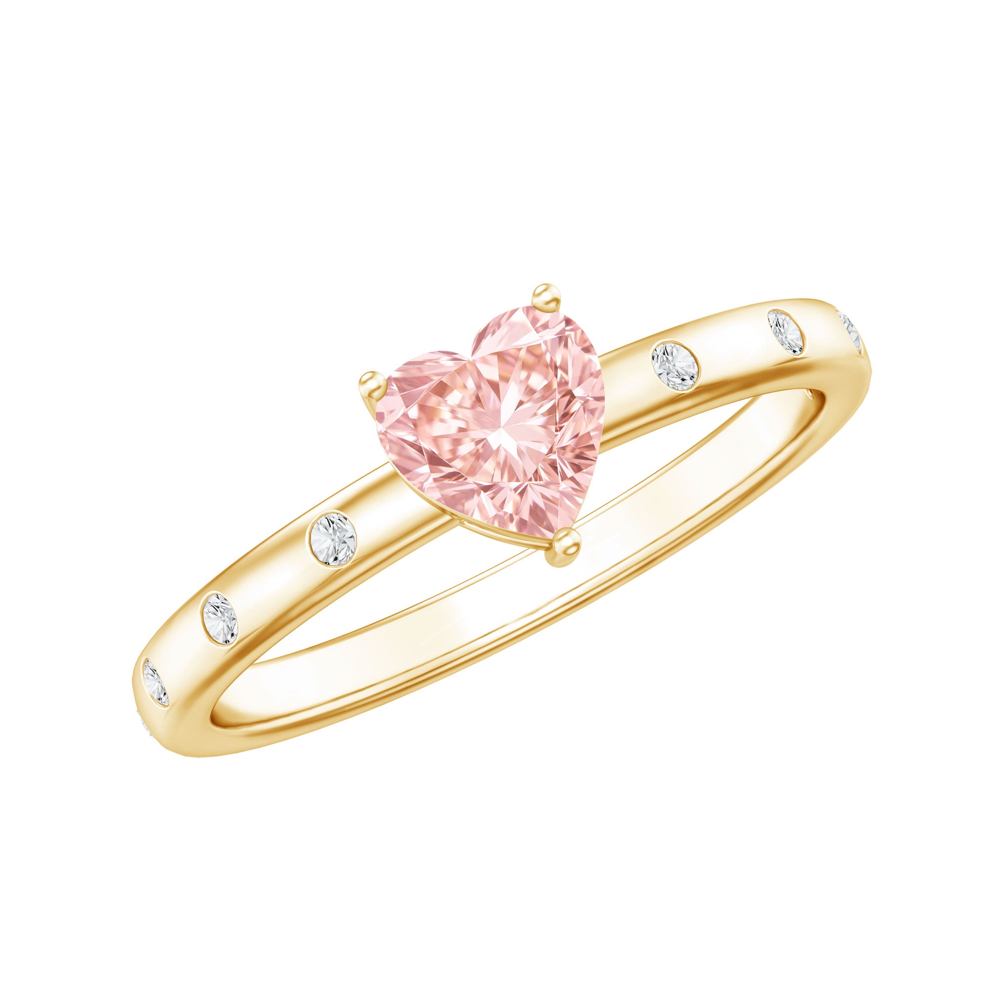 IGI Certified Solitaire Lab Grown Pink Diamond Engagement Ring for Women Fancy Pink - VS1 - Rosec Jewels