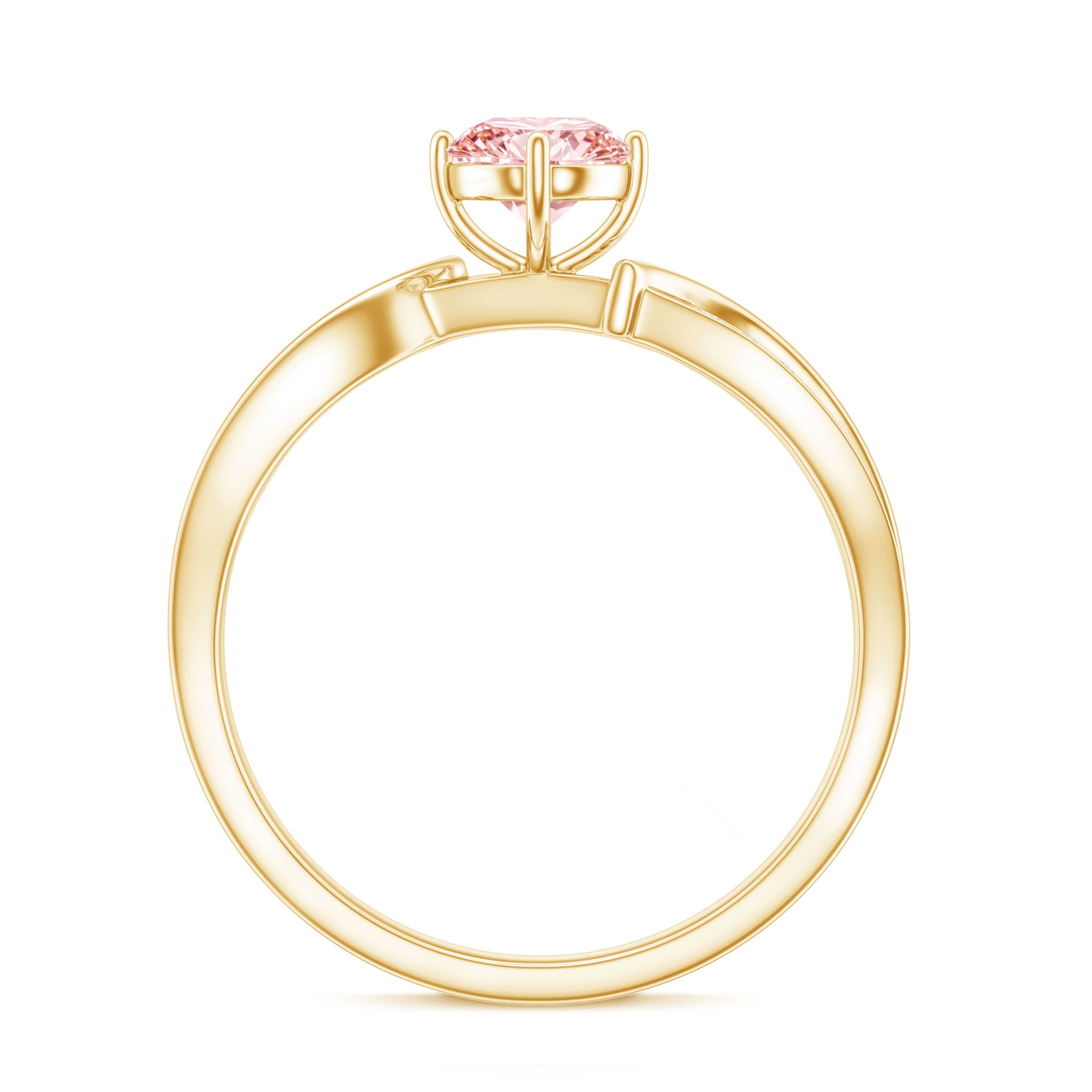 1 CT Lab Grown Pink Diamond Infinity Engagement Ring with IGI Certificate Fancy Pink - VS1 - Rosec Jewels