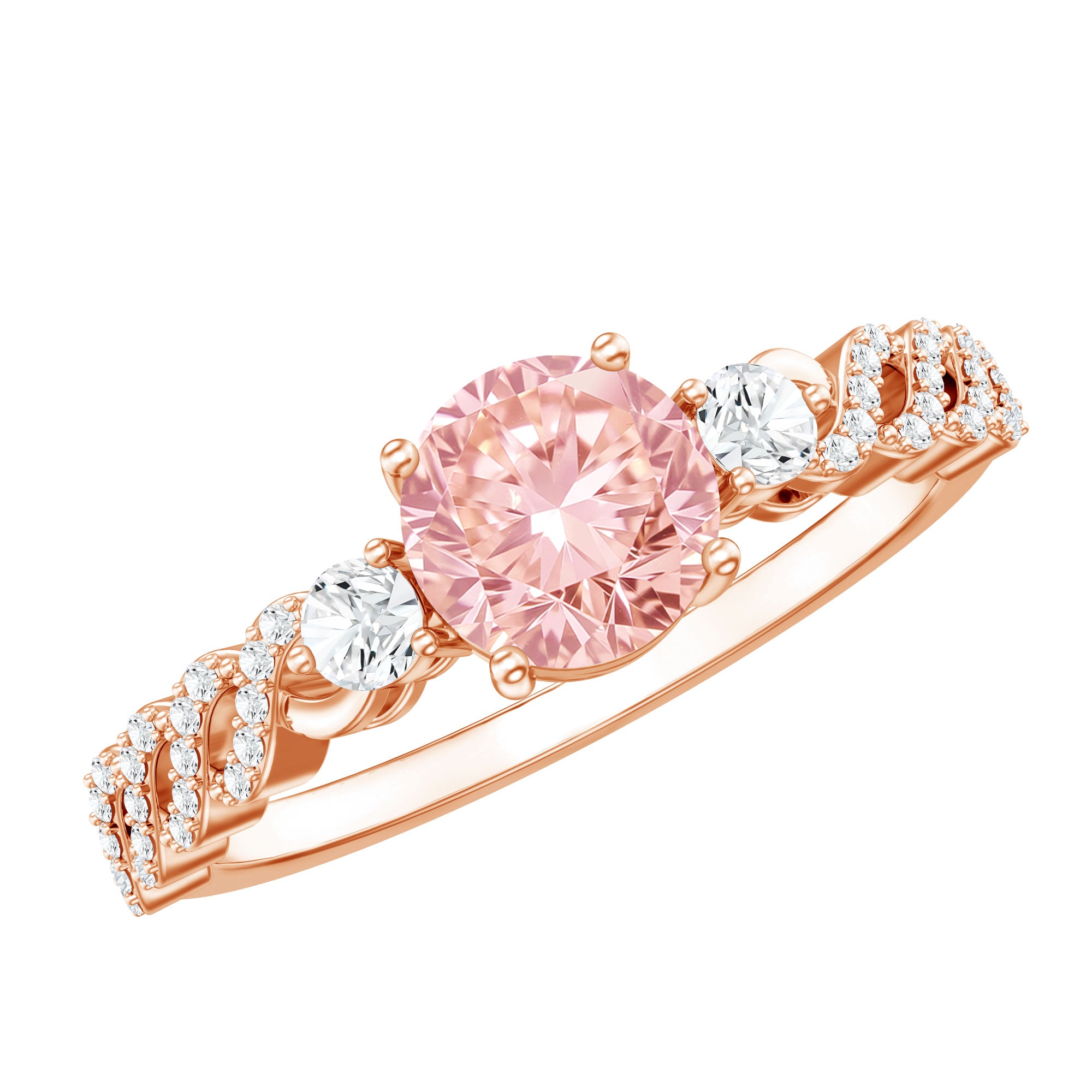 Lab Grown Fancy Pink Diamond Engagement Ring with IGI Certificate Fancy Pink - VS1 - Rosec Jewels