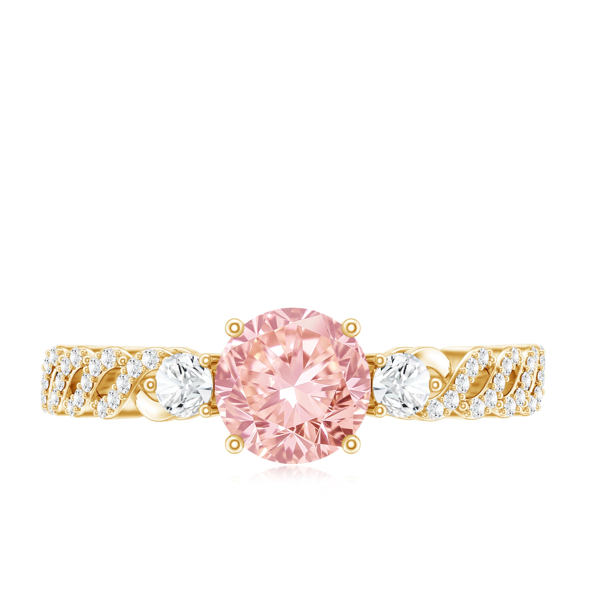 Lab Grown Fancy Pink Diamond Engagement Ring with IGI Certificate Fancy Pink - VS1 - Rosec Jewels