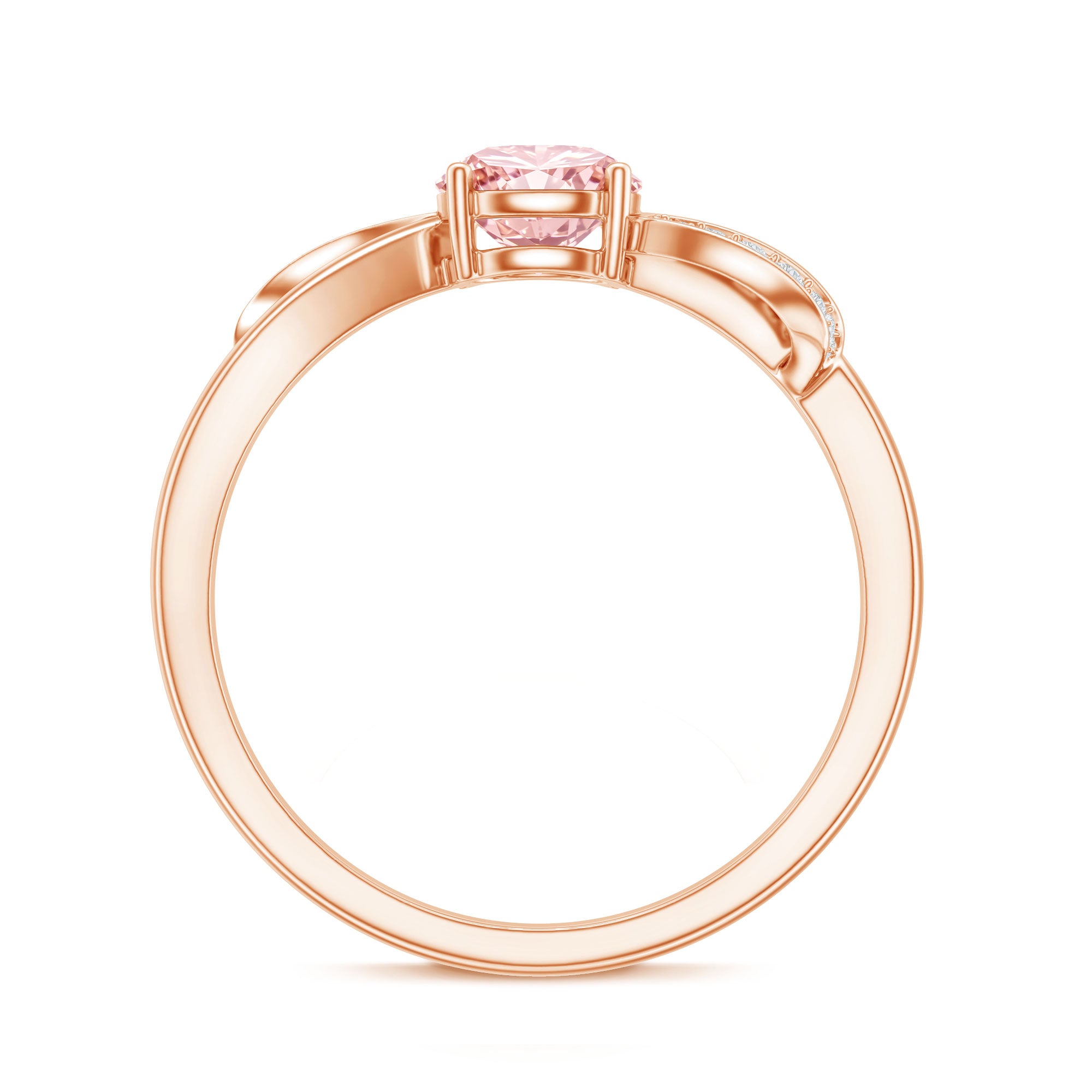 IGI Certified Lab Grown Pink Diamond Classic Engagement Ring Fancy Pink - VS1 - Rosec Jewels
