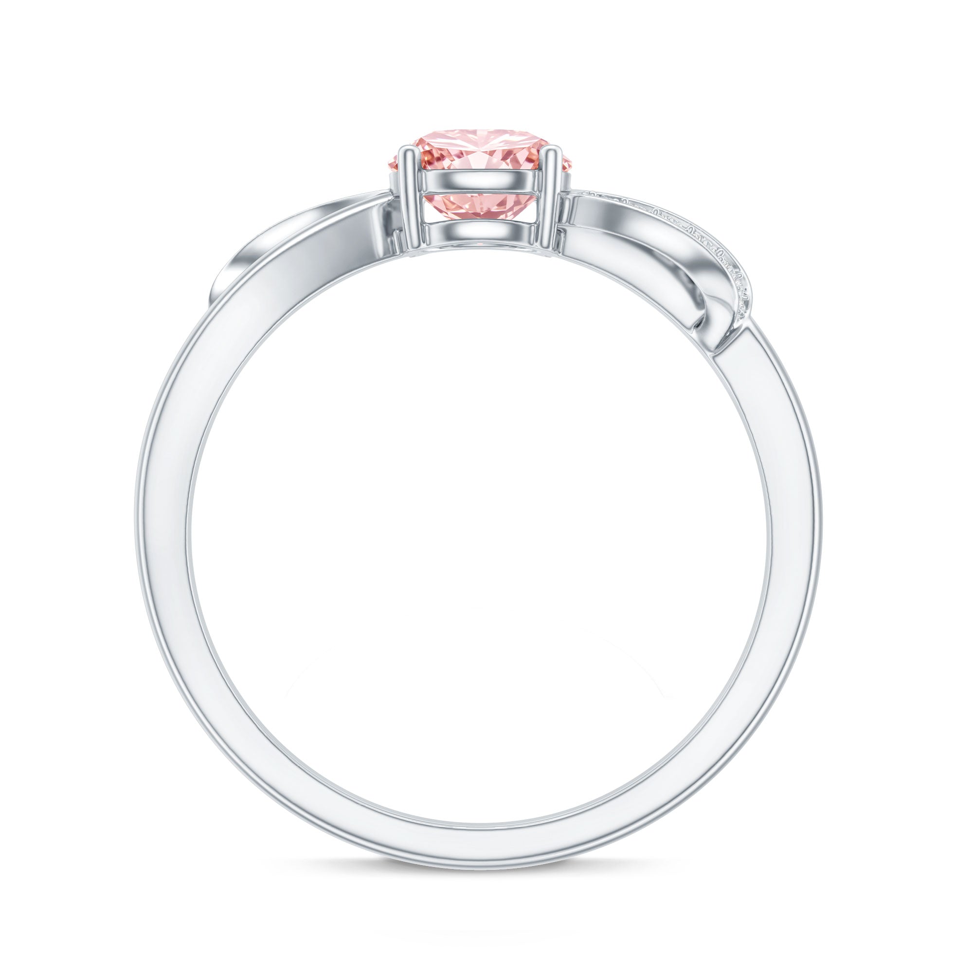 IGI Certified Lab Grown Pink Diamond Classic Engagement Ring Fancy Pink - VS1 - Rosec Jewels
