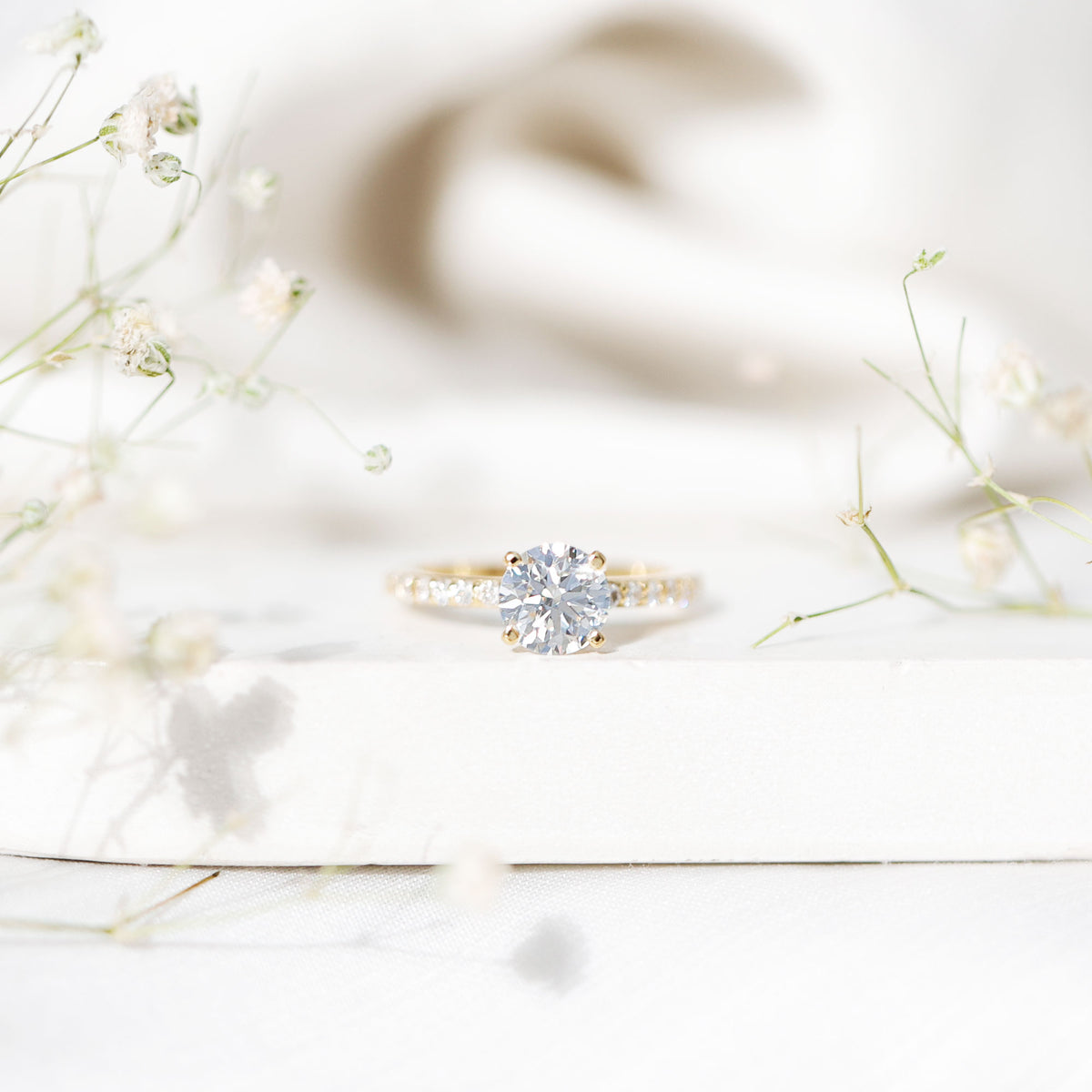IGI Certified Lab Created Diamond 1 Carat Engagement Ring Lab - ( E-VS1 ) - Rosec Jewels
