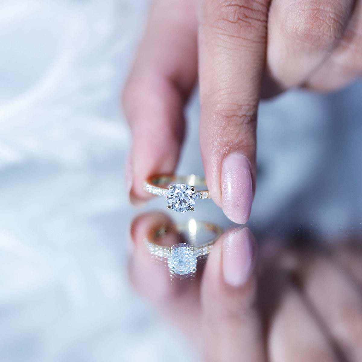IGI Certified Lab Created Diamond 1 Carat Engagement Ring Lab - ( E-VS1 ) - Rosec Jewels