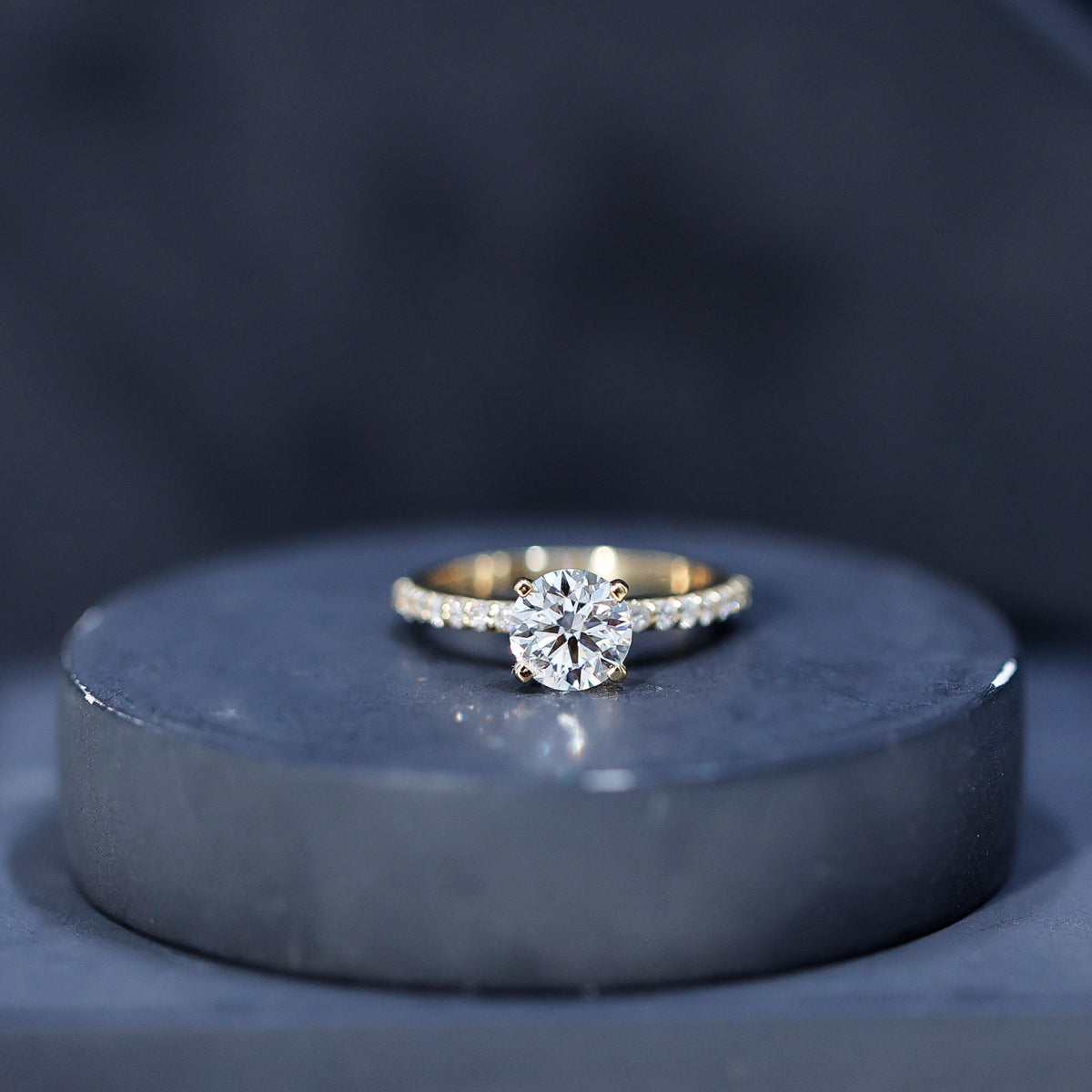 IGI Certified Lab Created Diamond 1 Carat Engagement Ring Lab - ( E-VS1 ) - Rosec Jewels