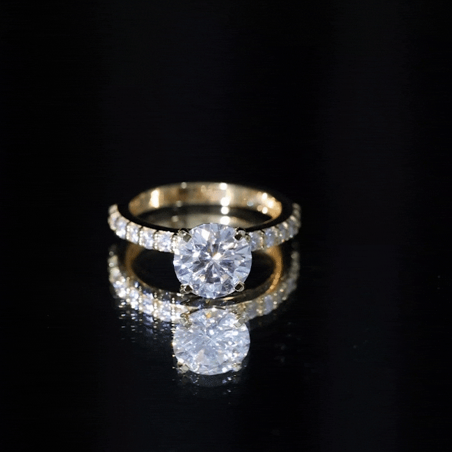 Solitaire 2 Carat Lab Grown Diamond Engagement Ring with IGI Certificate Lab - ( E-VS1 ) - Rosec Jewels
