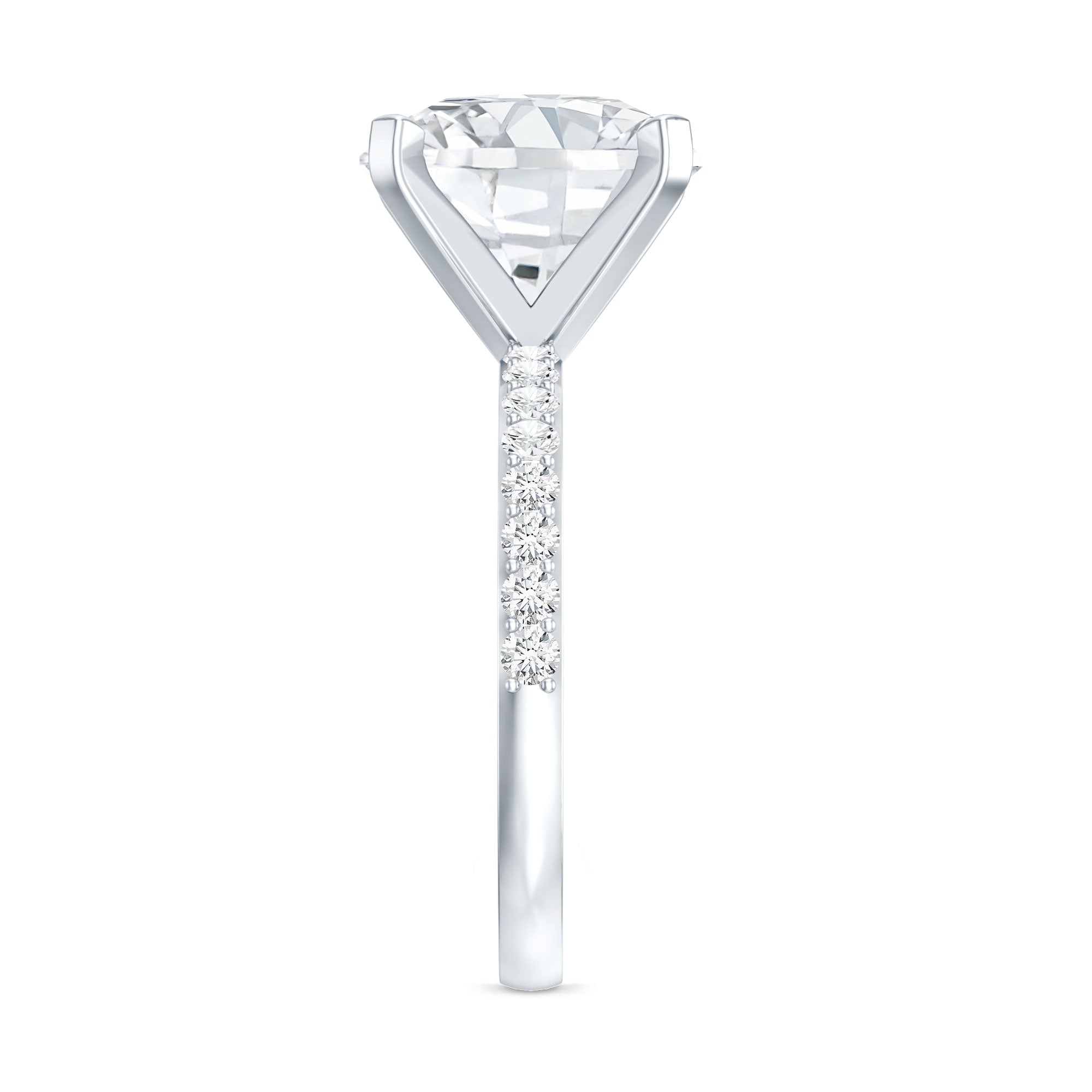 Rosec Jewels-Lab Grown 4 Carat Diamond Solitaire Engagement Ring with IGI Certificate