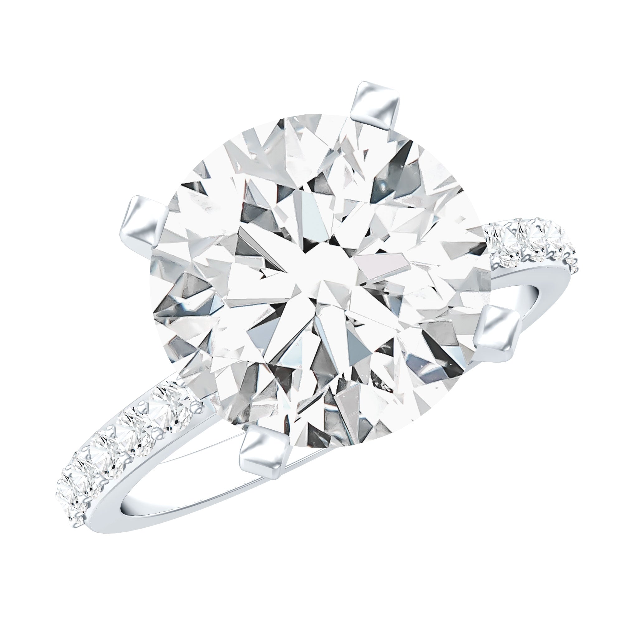 5 Carat Lab Grown IGI Certified Diamond Huge Engagement Ring Lab - ( EF-VS ) - Rosec Jewels