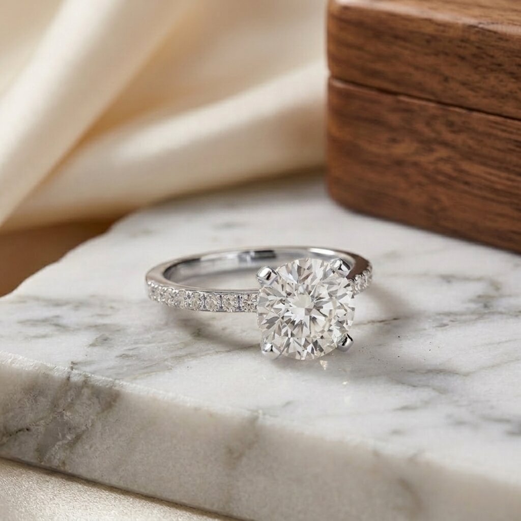 5 Carat Lab Grown IGI Certified Diamond Huge Engagement Ring Lab - ( EF-VS ) - Rosec Jewels