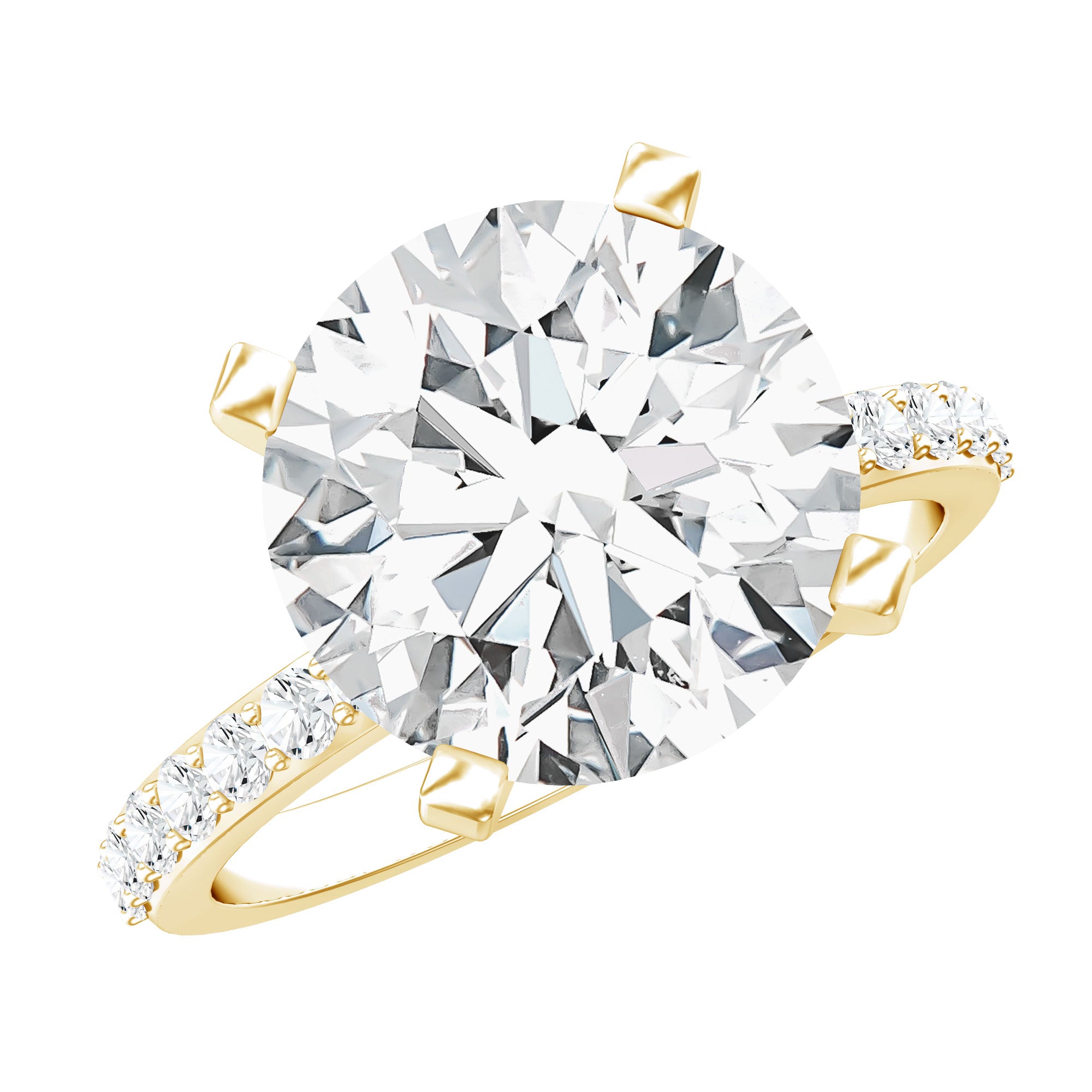 5 Carat Lab Grown IGI Certified Diamond Huge Engagement Ring Lab - ( EF-VS ) - Rosec Jewels