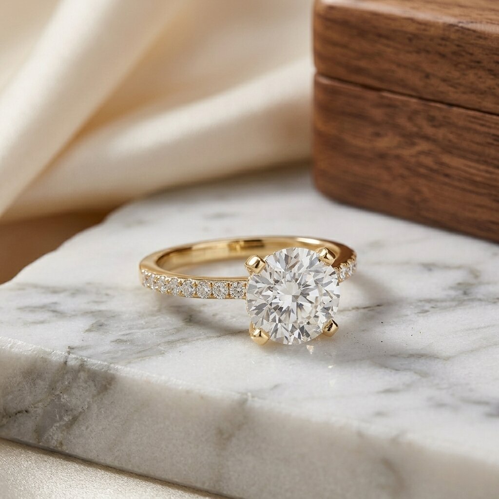5 Carat Lab Grown IGI Certified Diamond Huge Engagement Ring Lab - ( E-VS1 ) - Rosec Jewels